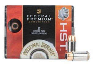 Federal Premium HST 40 S&W features a 180 grain jacketed hollow point